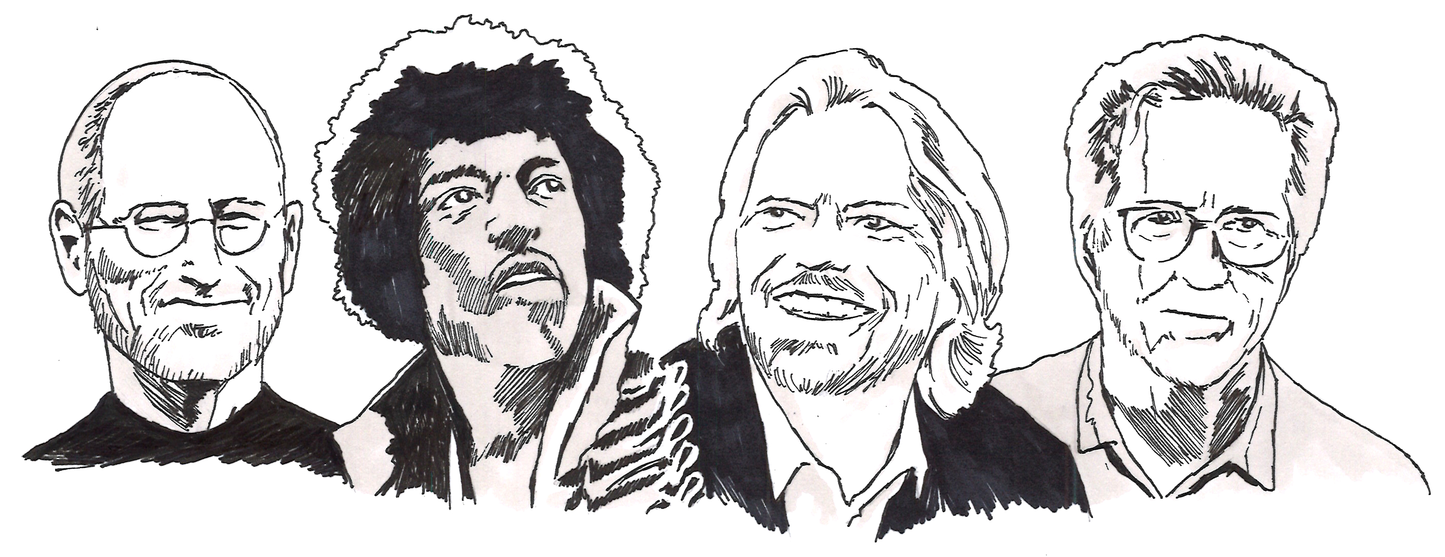 Innovators Jimi Hendrix Eric Clapton Steve Jobs Richard Branson